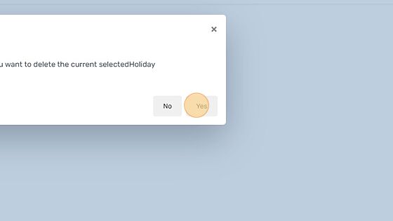 Screenshot of: Click "Yes" to complete the delete process