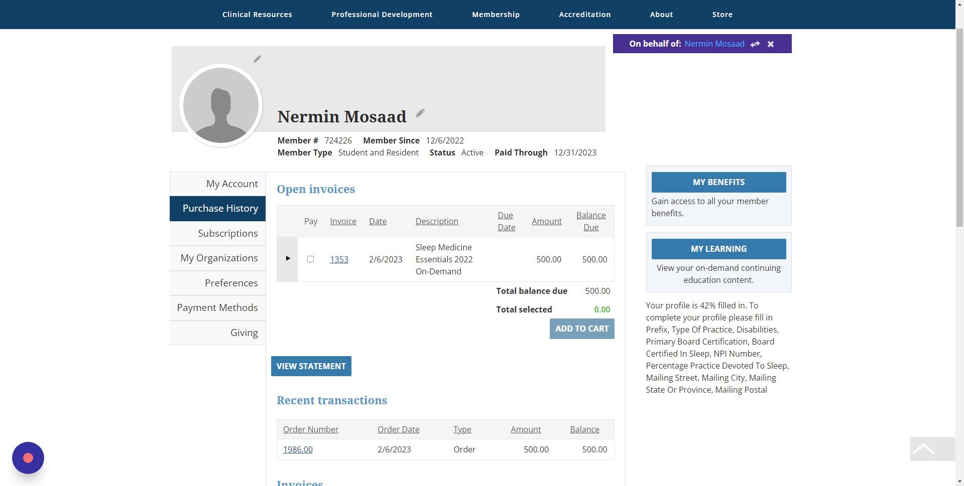 Screenshot of: Click the check box in the "Pay" column.
