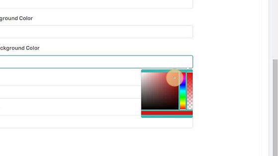 Screenshot of: Select the Search Control Background Colour