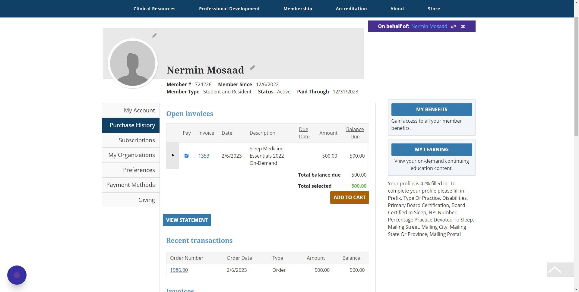 Screenshot of: Click the "Add To Cart" button.