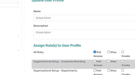 Screenshot of: Select a User profile you wish to view 