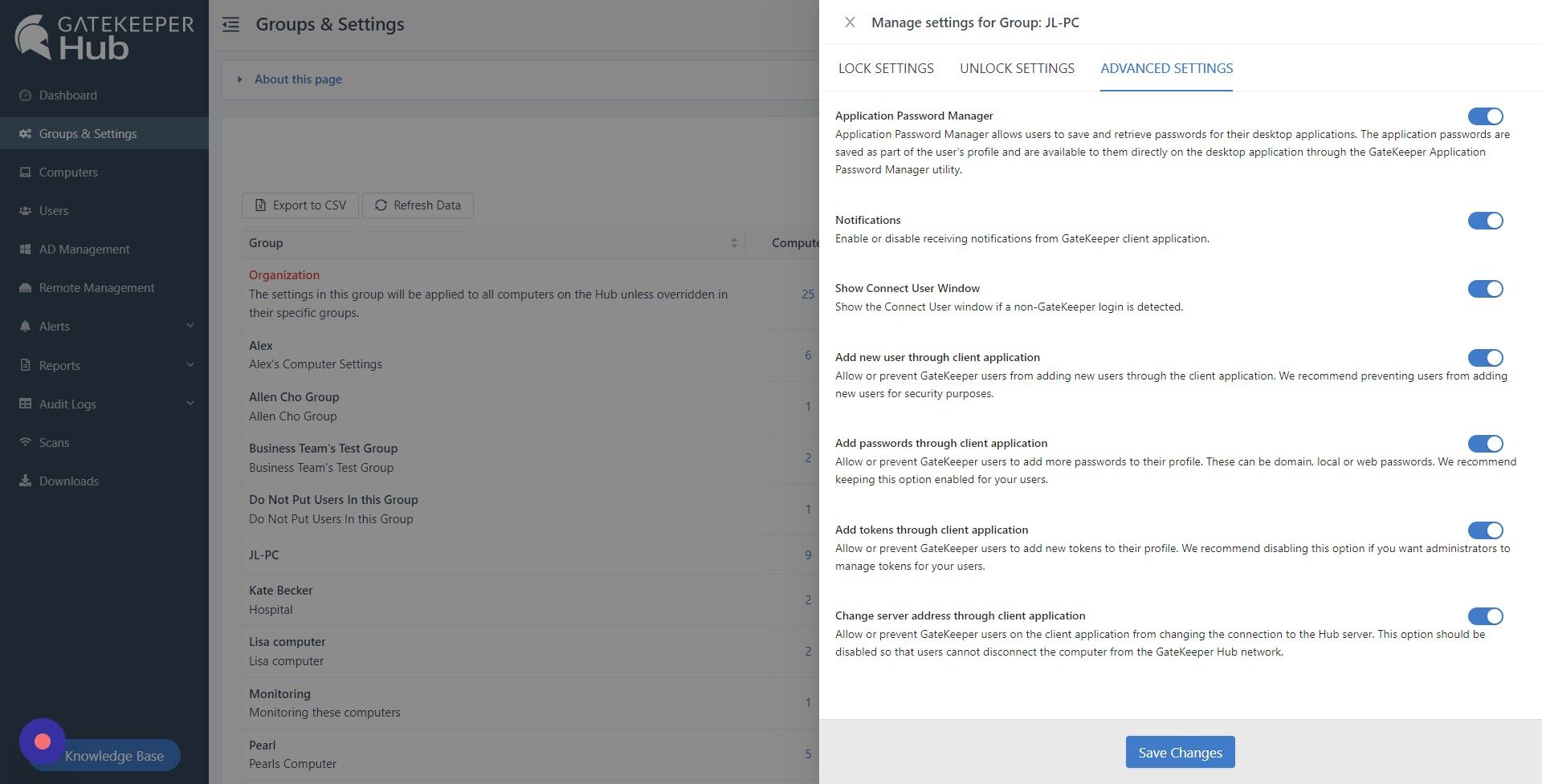 Screenshot of: Toogle the " Show Connect User Window" switch to "OFF."