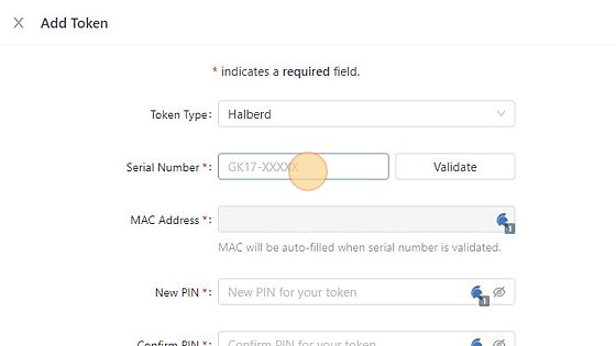Screenshot of: Click the "Serial Number" field.