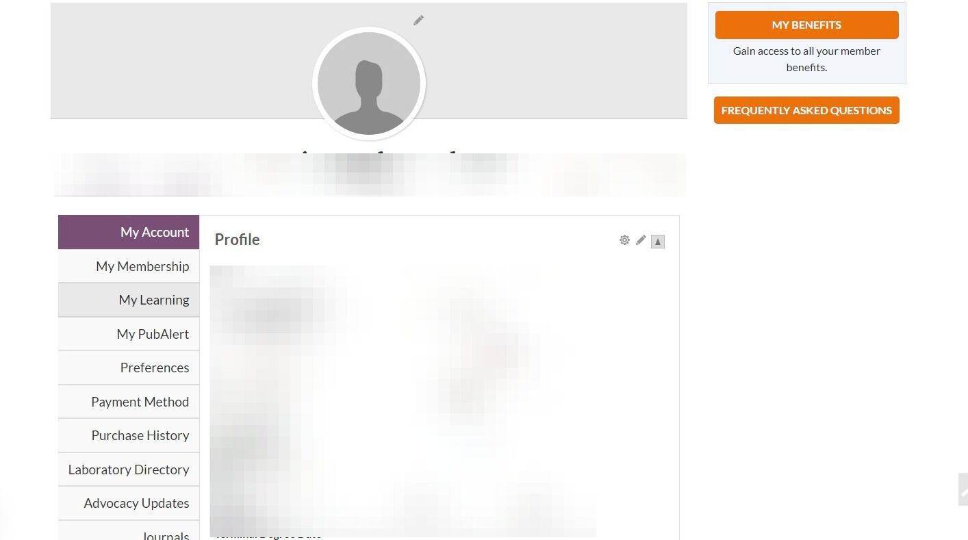 Screenshot of: Click "My Learning"