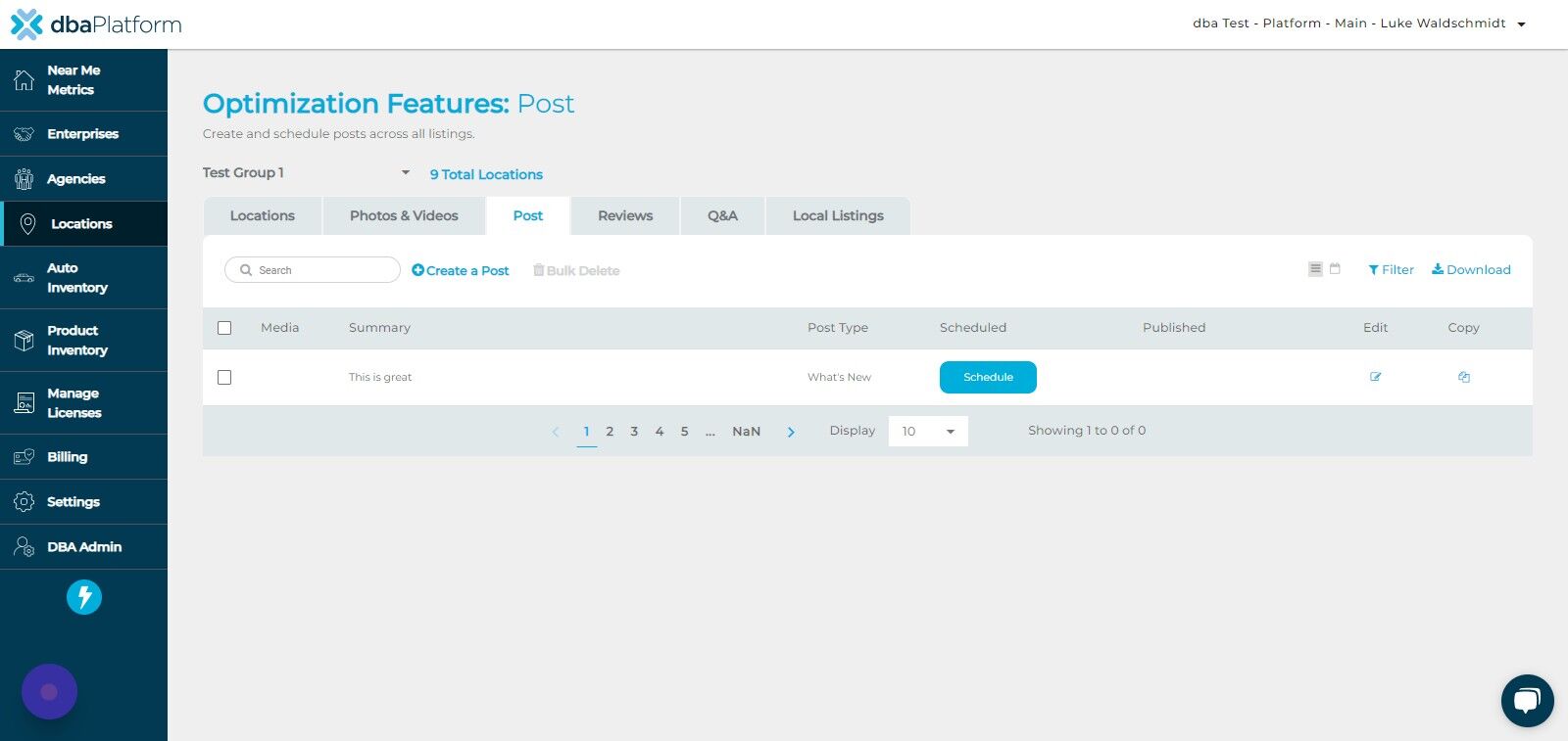 Screenshot of: Click "Create a Post"