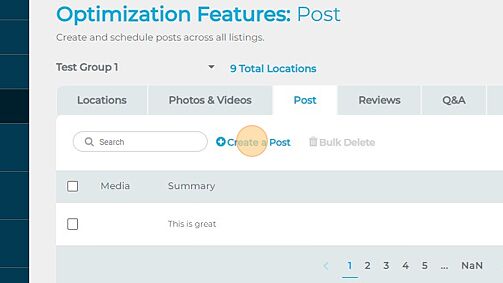 Screenshot of: Click "Create a Post"