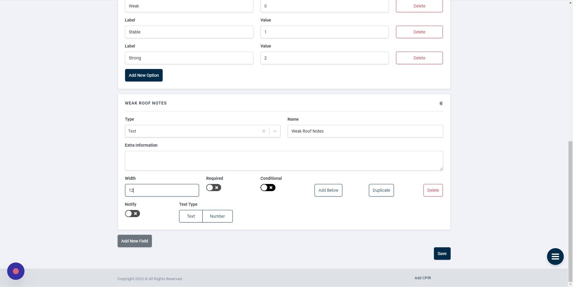 Screenshot of: Enable the Conditional Toggle.
