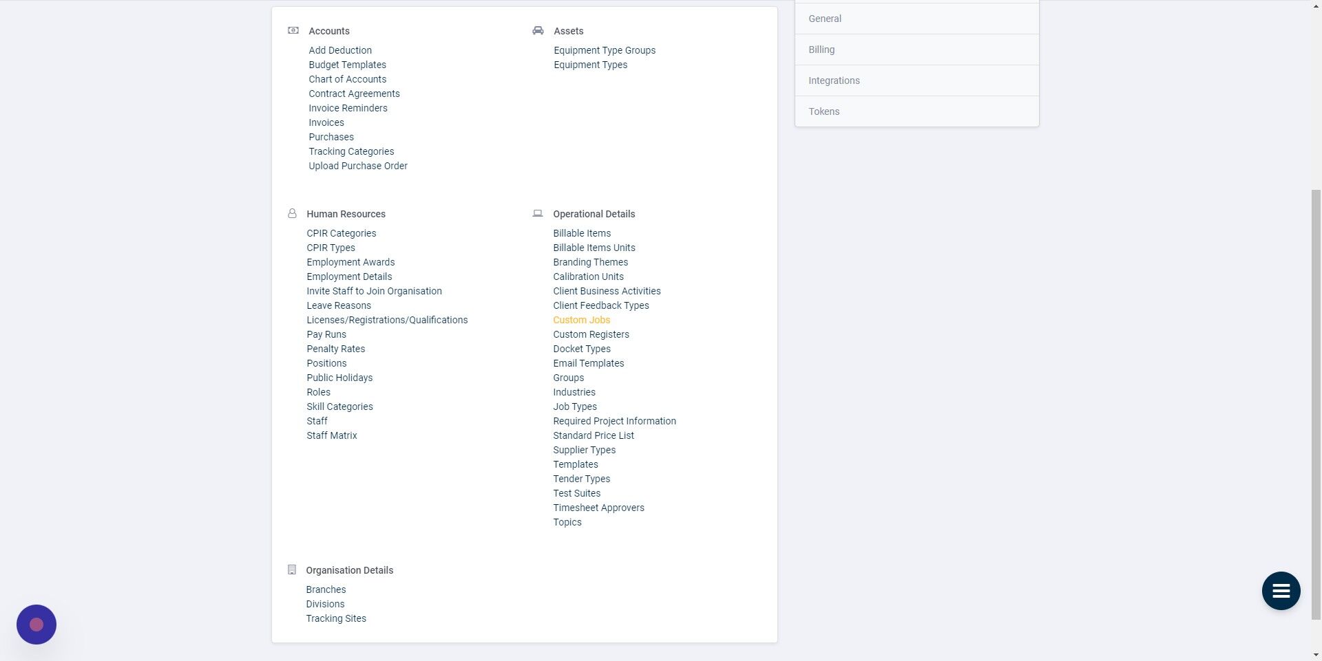 Screenshot of: Click "Custom Jobs"