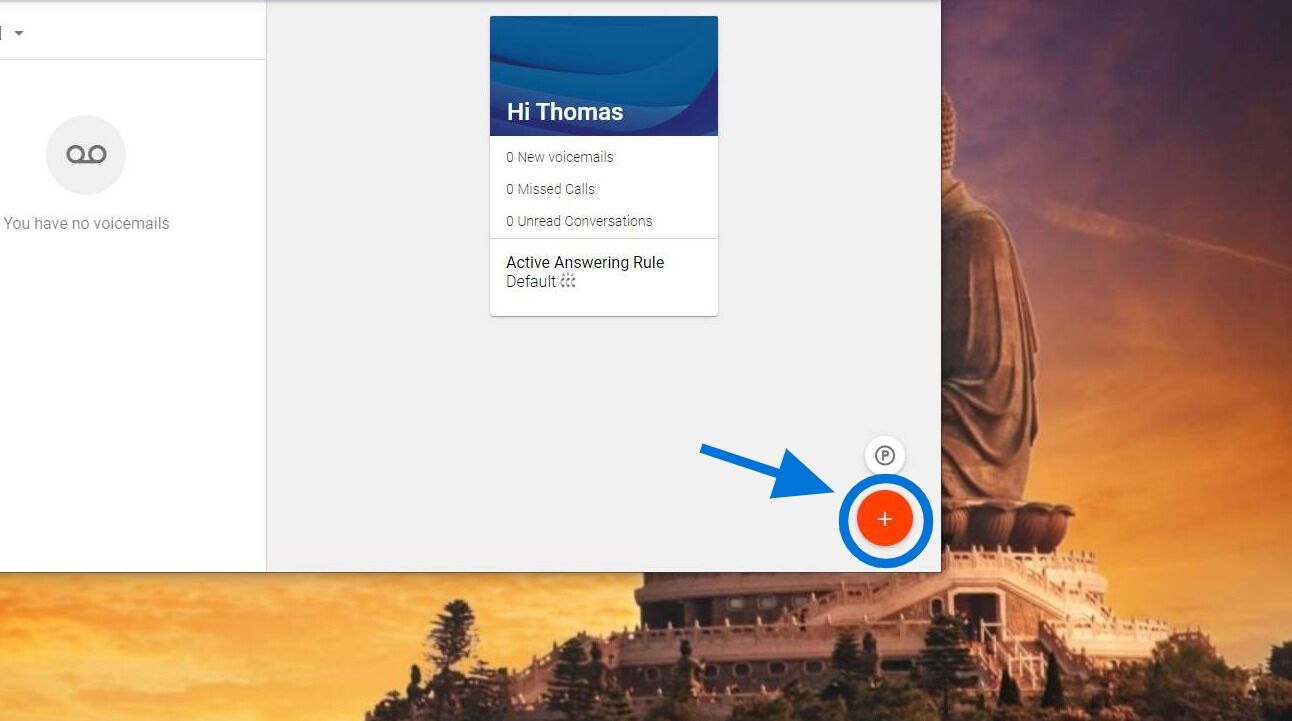 Screenshot of: Once logged into the SBK Mobile Web application, if you want to make a call, press this button.