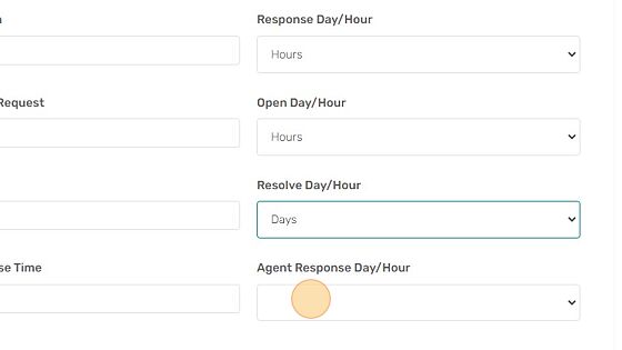Screenshot of: Enter agent response time