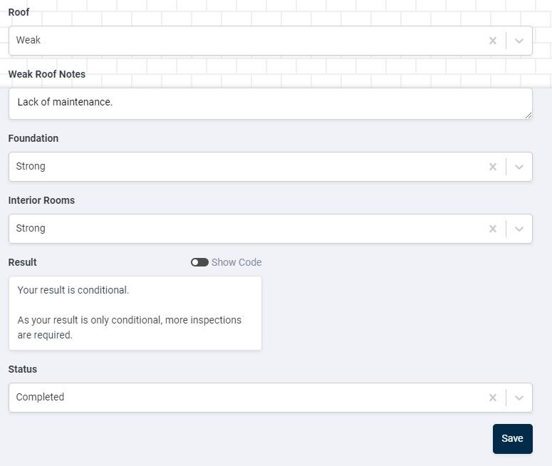 Screenshot of: The end result will be a form that looks like this.