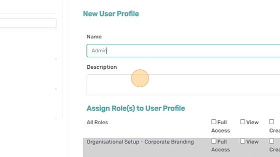 Screenshot of: Enter user profile description