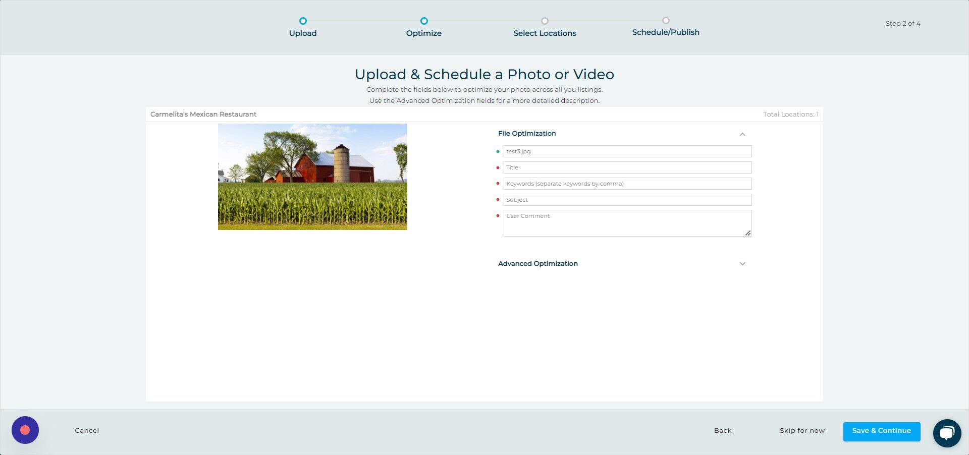 Screenshot of: Click the "Title" field.
