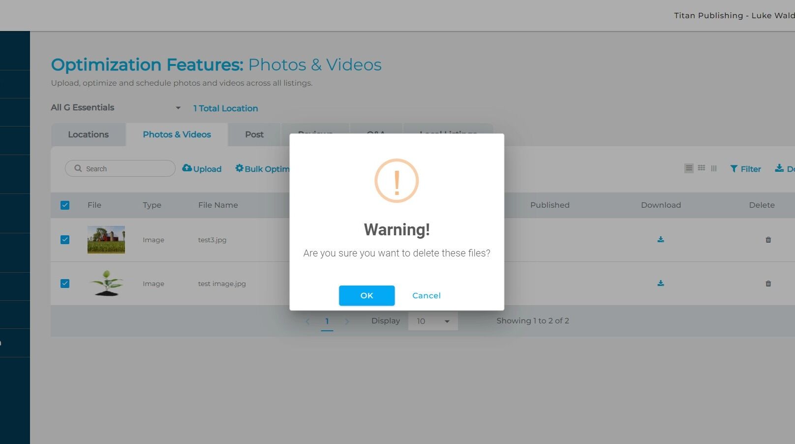Screenshot of: Click here.