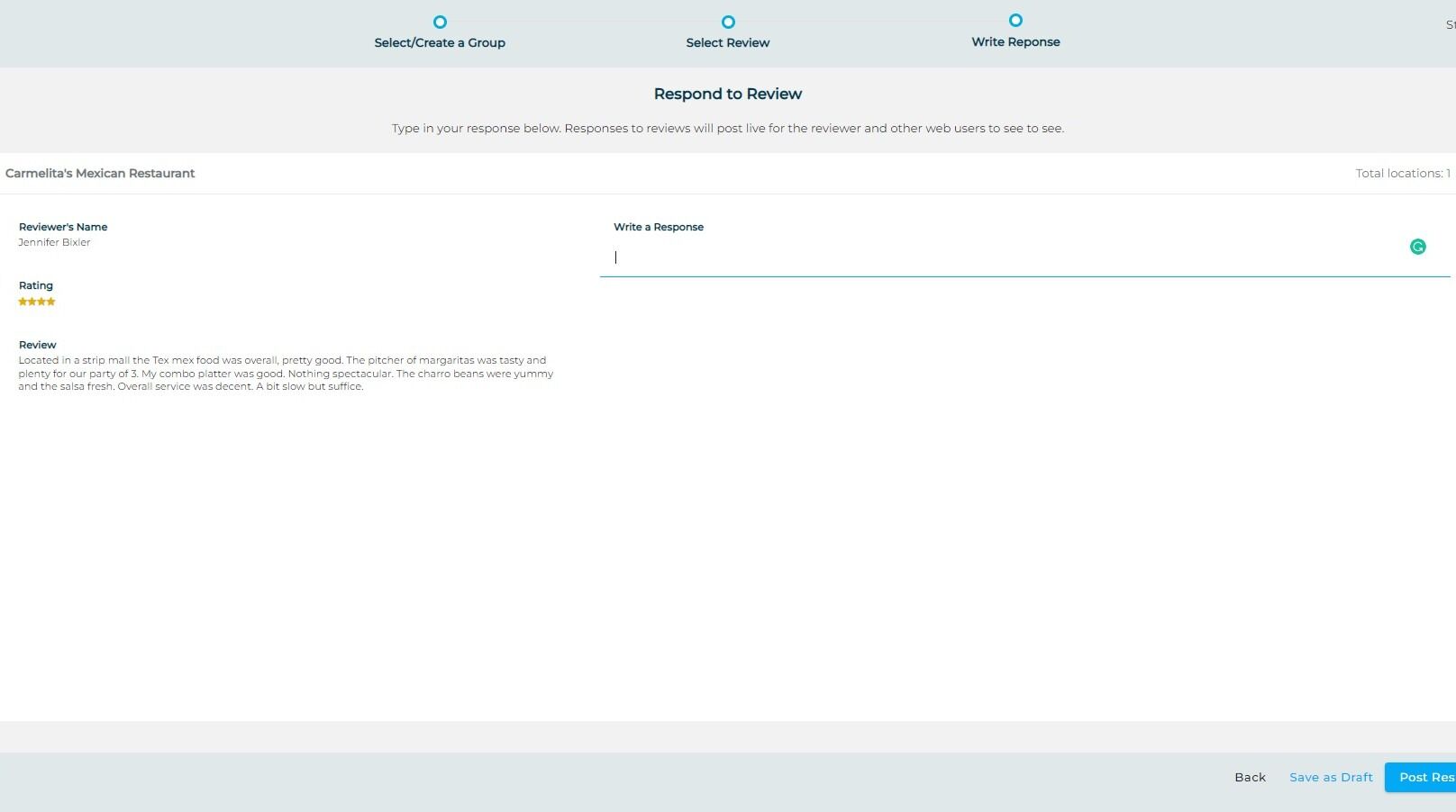 Screenshot of: Click here.