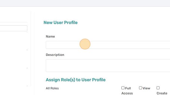 Screenshot of: Enter the user profile name