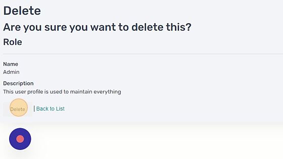 Screenshot of: Click "Delete" to complete the process