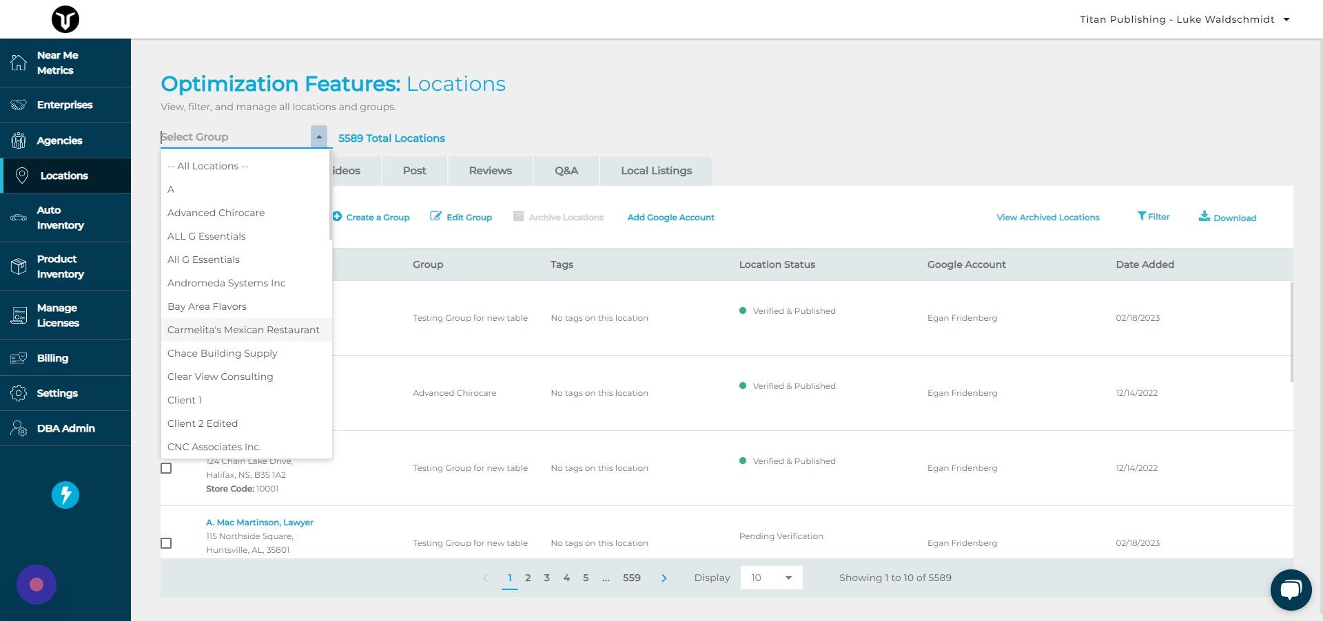 Screenshot of: Click "Carmelita's Mexican Restaurant"