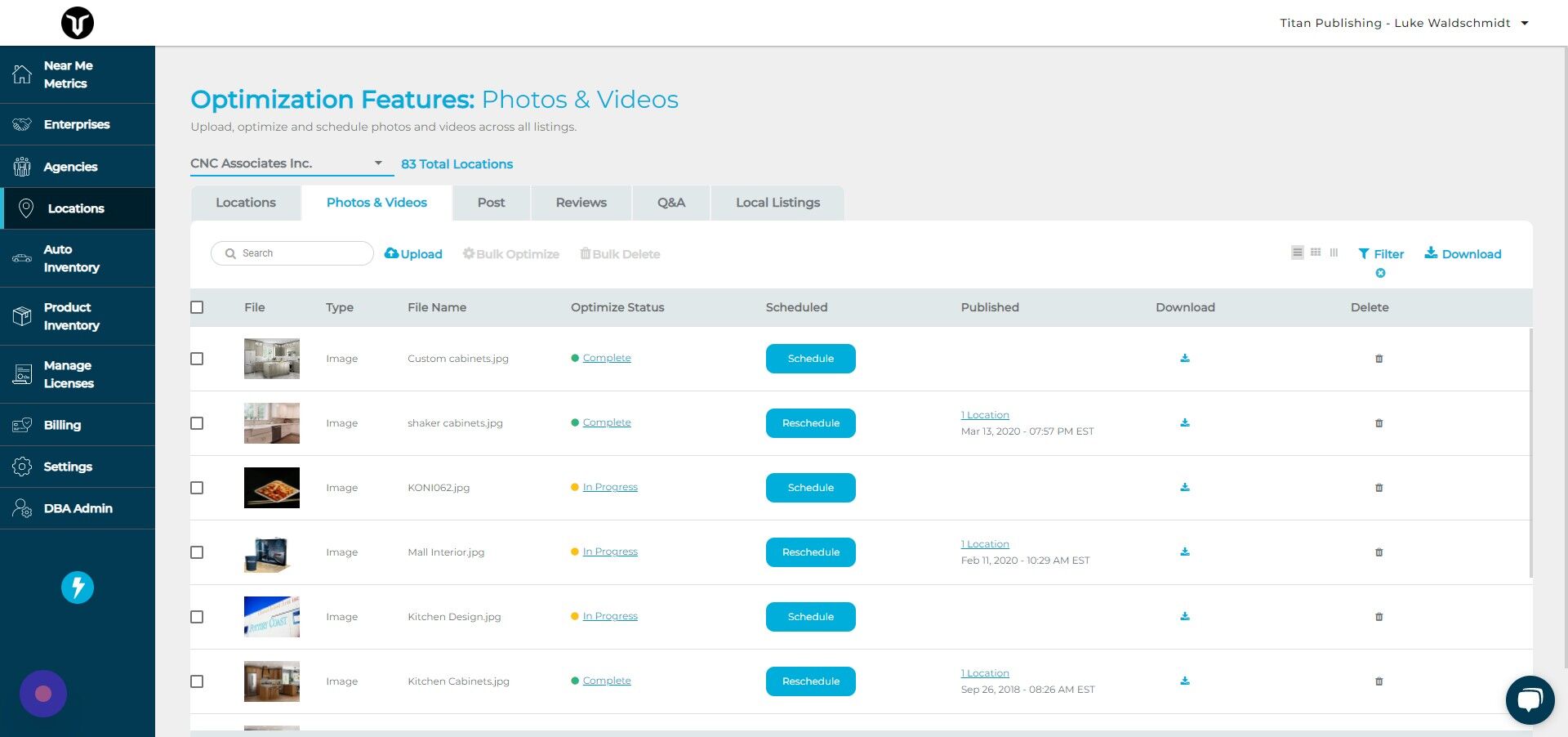 Screenshot of: Click "Upload"