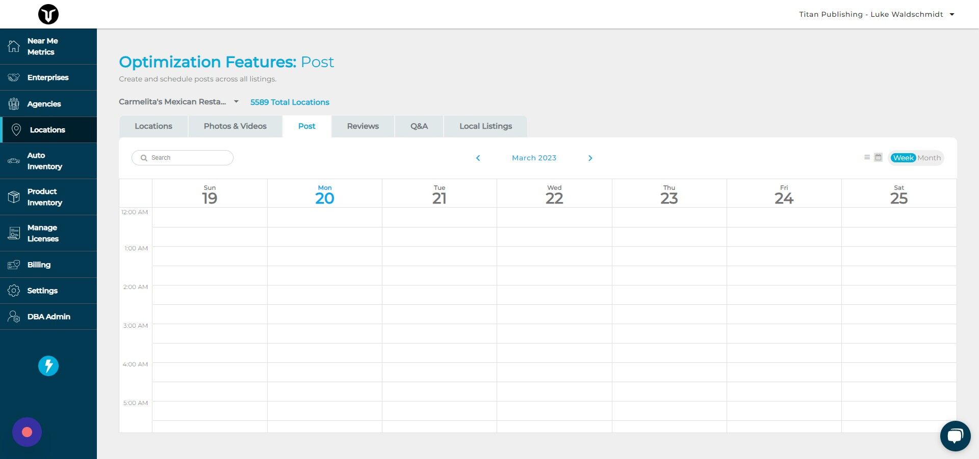 Screenshot of: Click "Month"