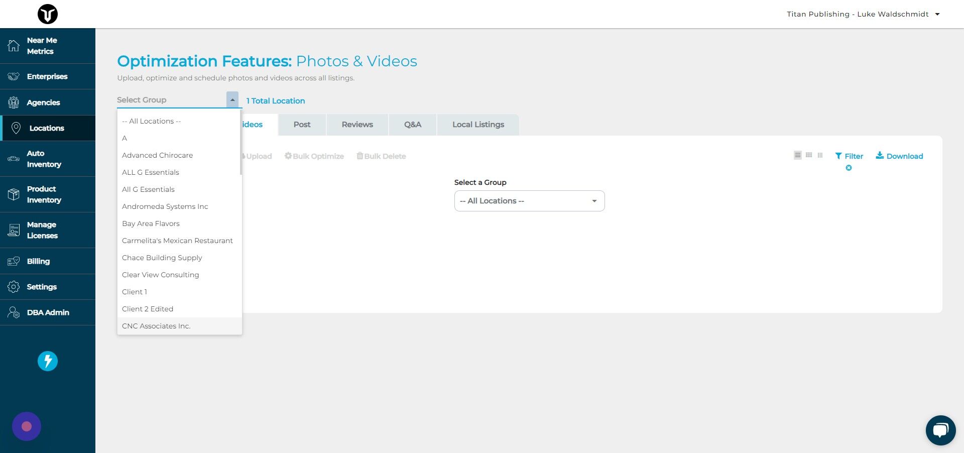 Screenshot of: Click "CNC Associates Inc."