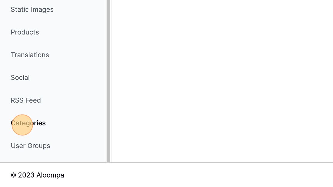 Screenshot of: Click "Categories"