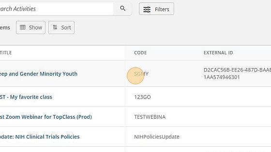 Screenshot of: Confirm learning activity is synced.