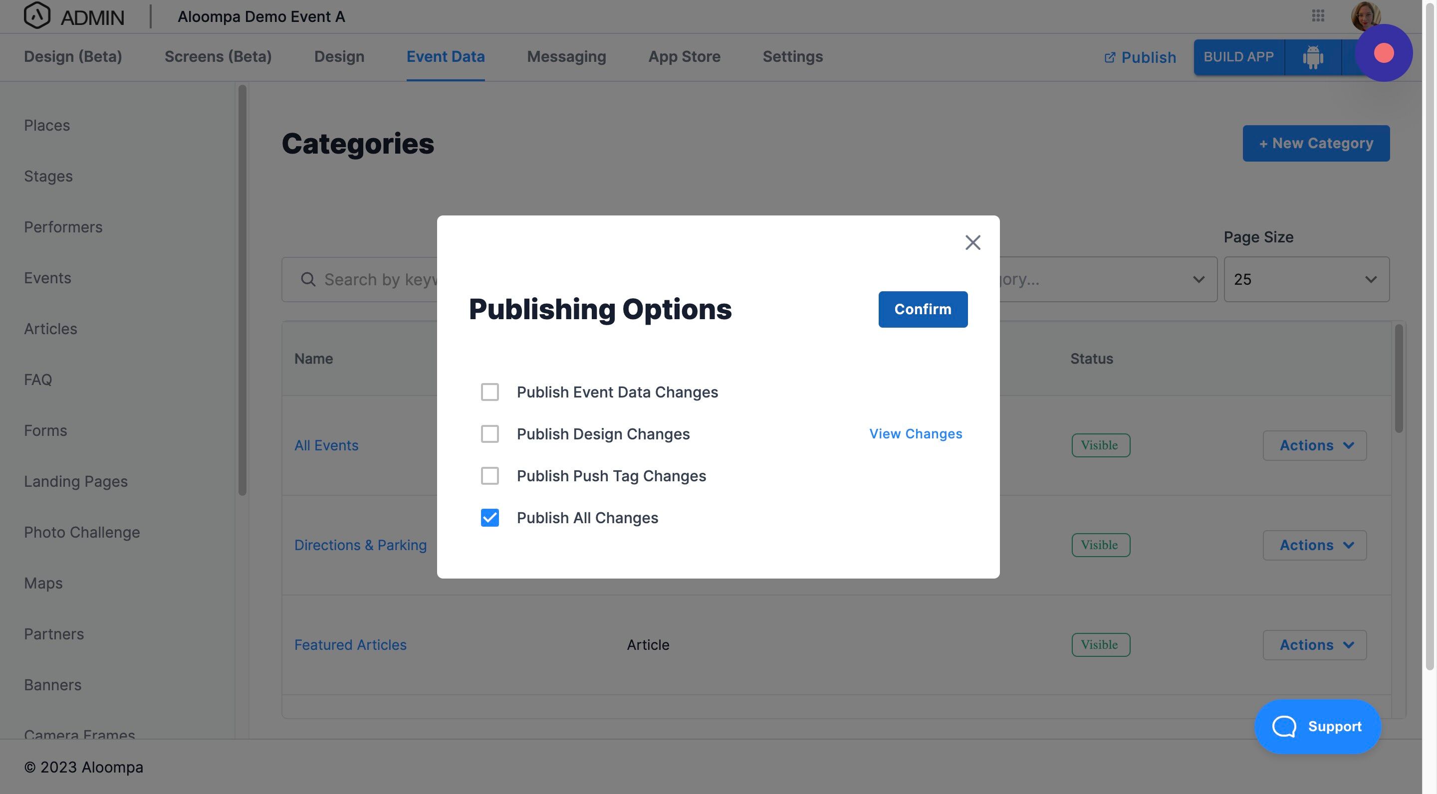 Screenshot of: Click "Confirm"
