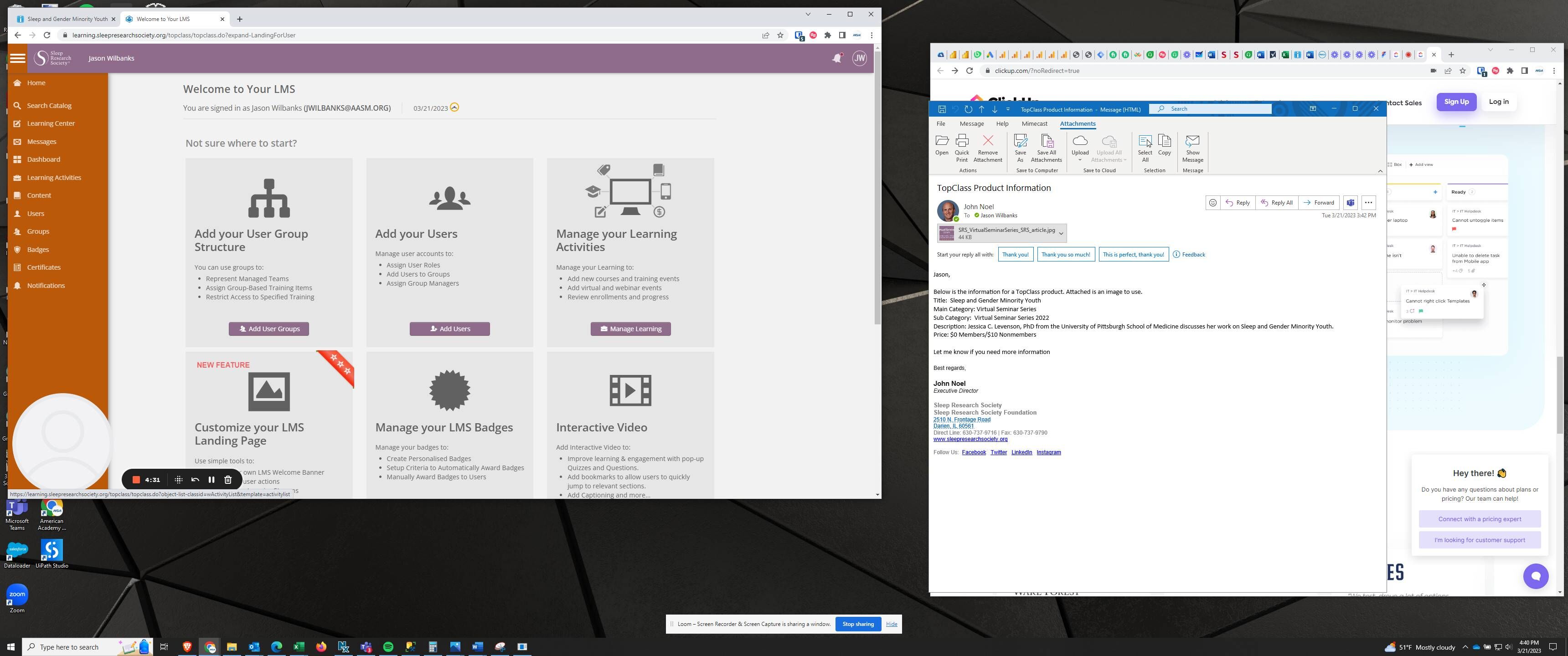 Screenshot of: Click "Learning Activities" in left menu