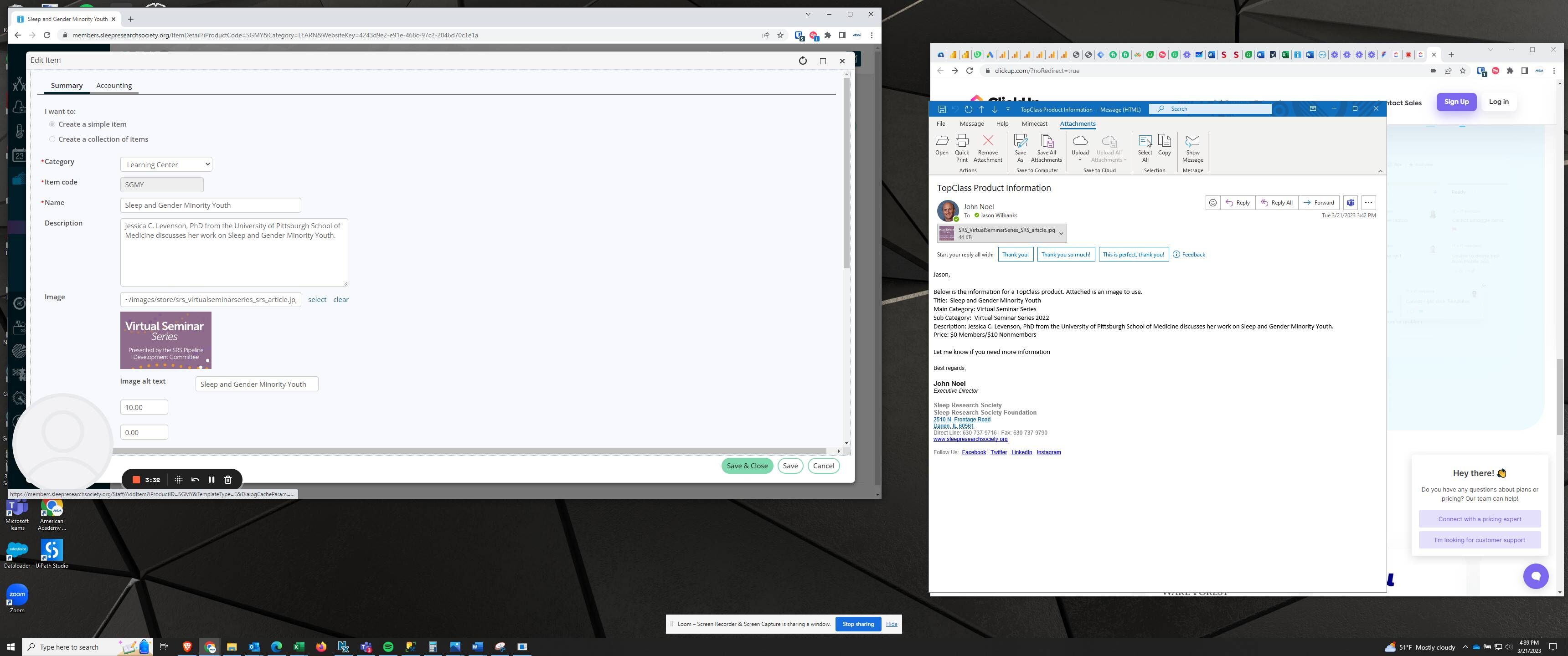 Screenshot of: Go back into product edit mode and click "Accounting"