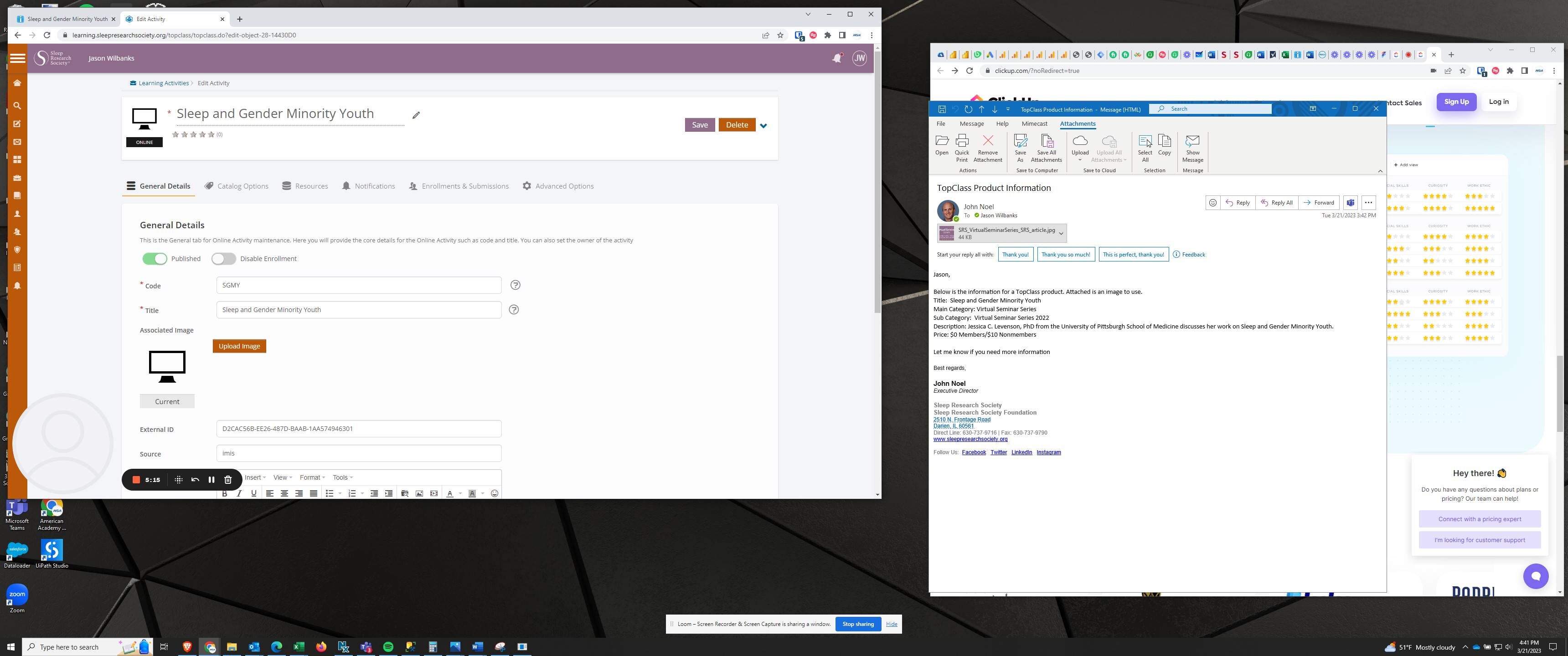 Screenshot of: Uncheck the "Published" checkbox immediately so it does not appear in Public catalog.