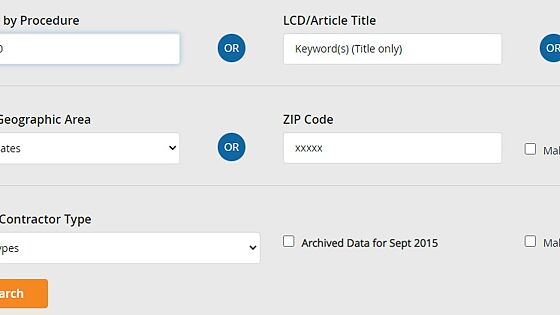 Screenshot of: When searching for an LCD by code please be aware, Effective January 2019, per CMS, code information was being pulled from LCDs and put into Articles.
The codes can be efficiently and promptly maintained when coding changes including, revisions, retirement, and additions occur, annually or quarterly for some code sets, without reconsideration of the LCD.