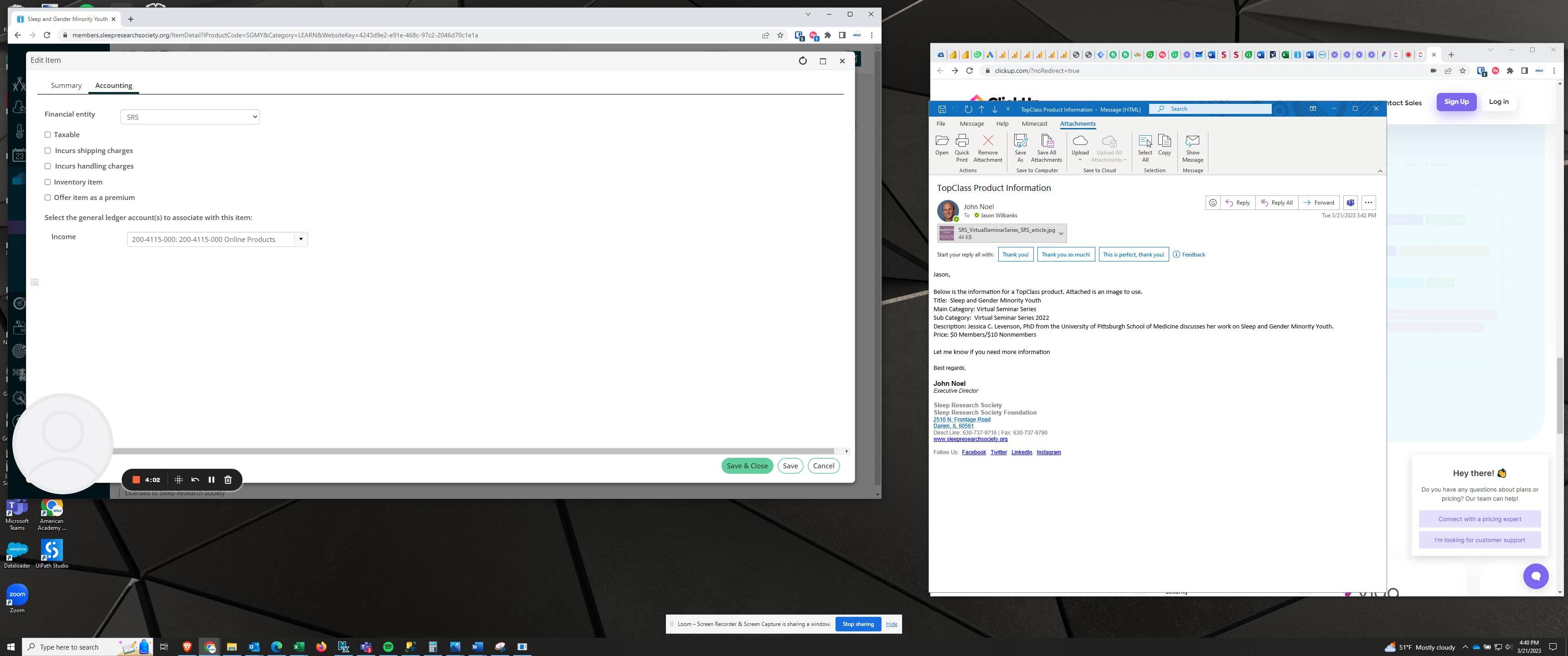 Screenshot of: Click "Save and Close"