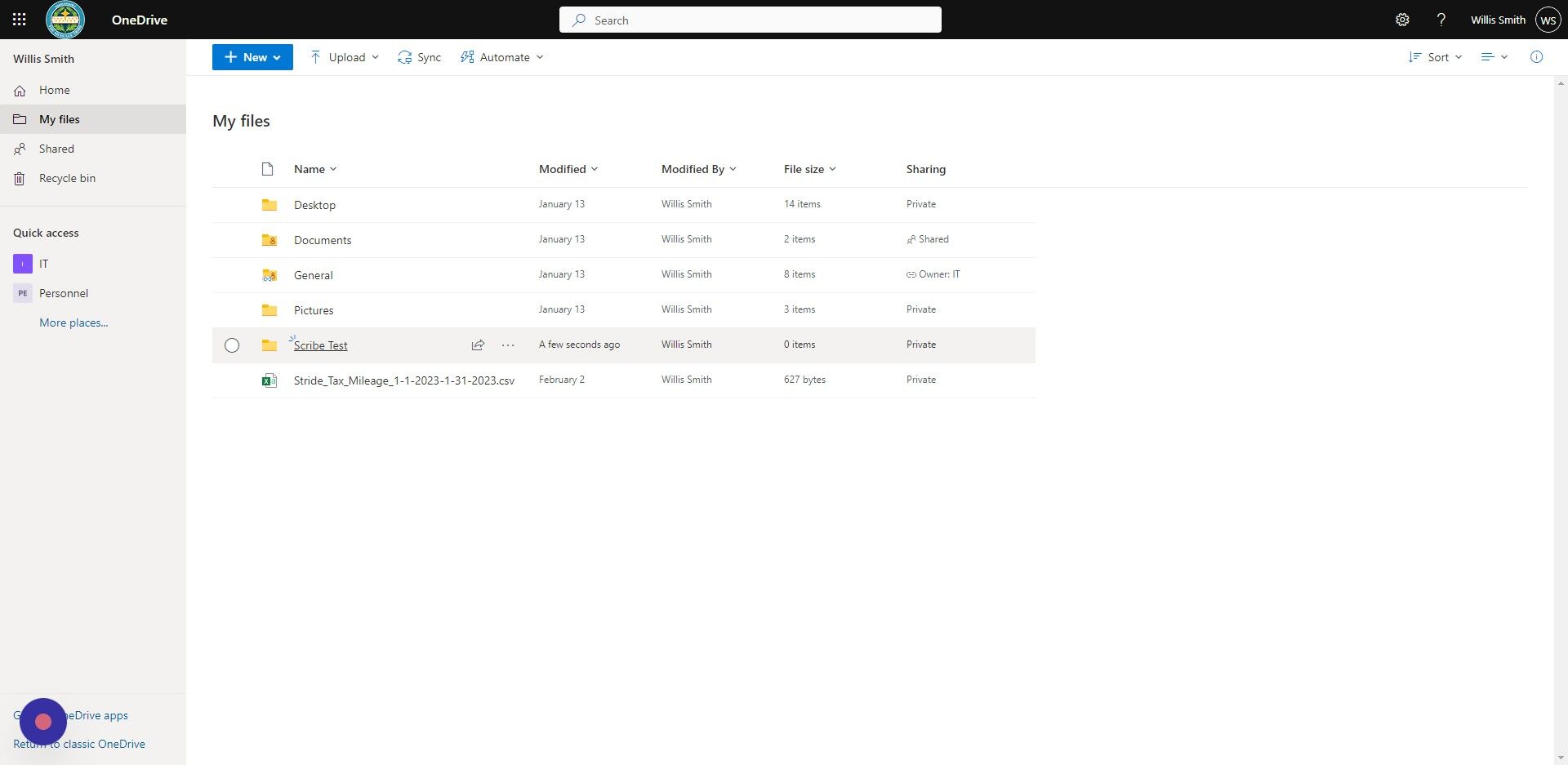 Screenshot of: Right-click