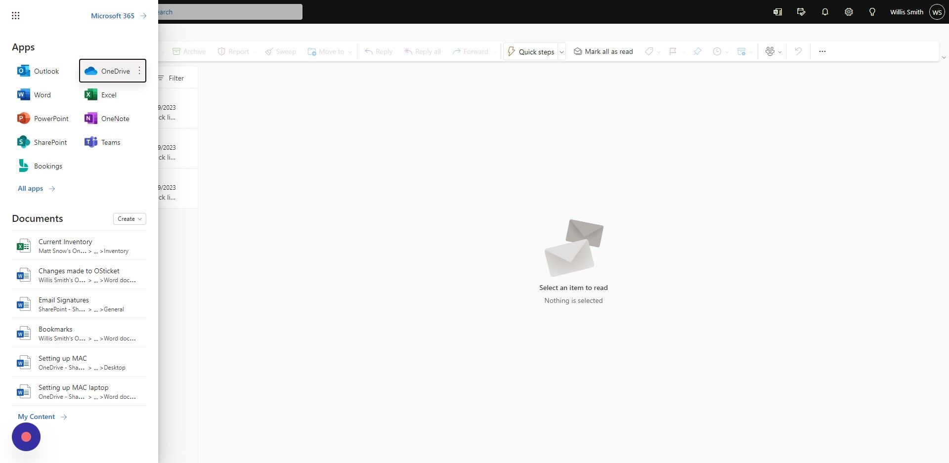 Screenshot of: Click