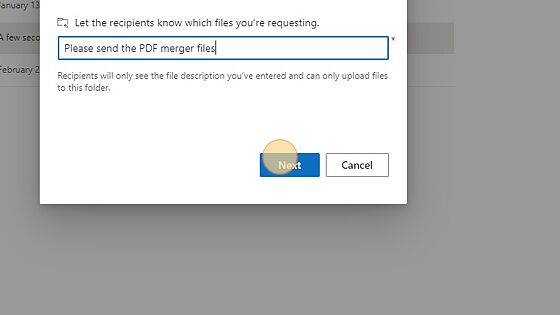 Screenshot of: Click