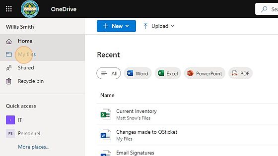 Screenshot of: Click