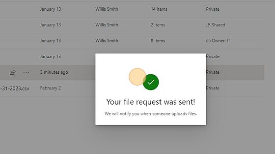 Screenshot of: Click here.