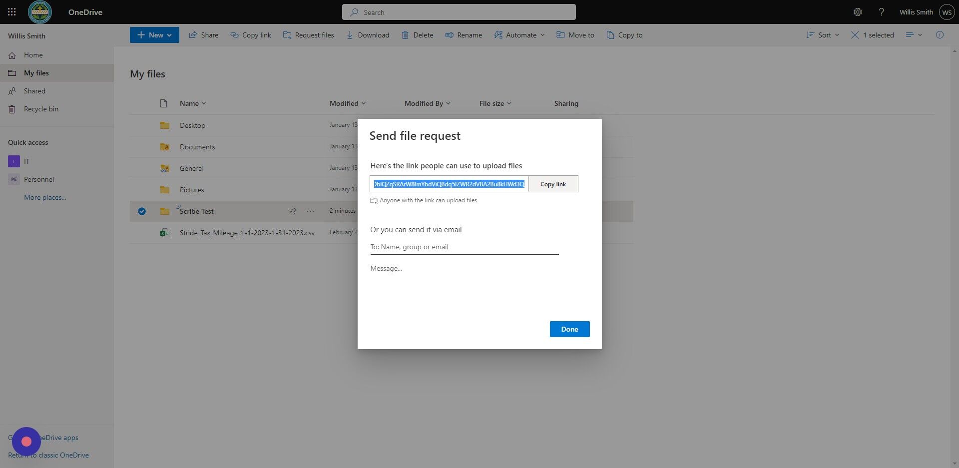 Screenshot of: Click the