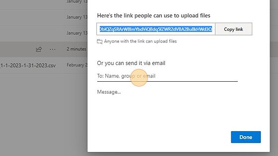 Screenshot of: Click the