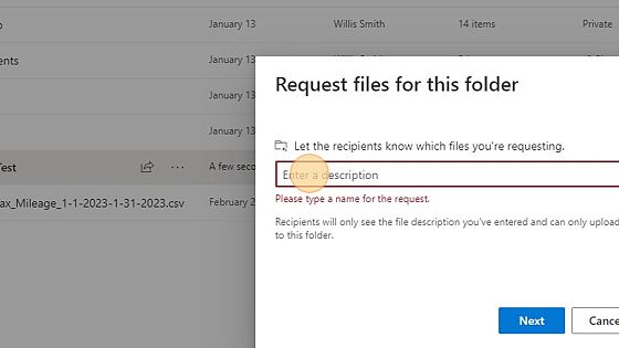 Screenshot of: Click the