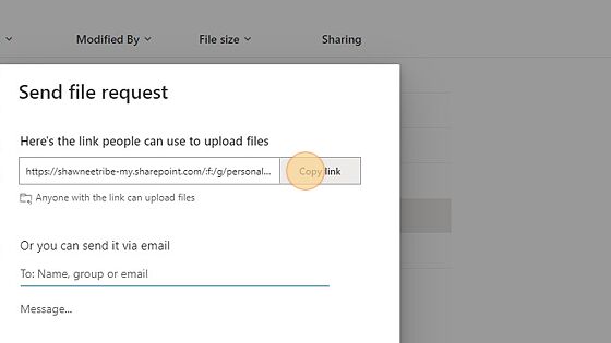 Screenshot of: Click