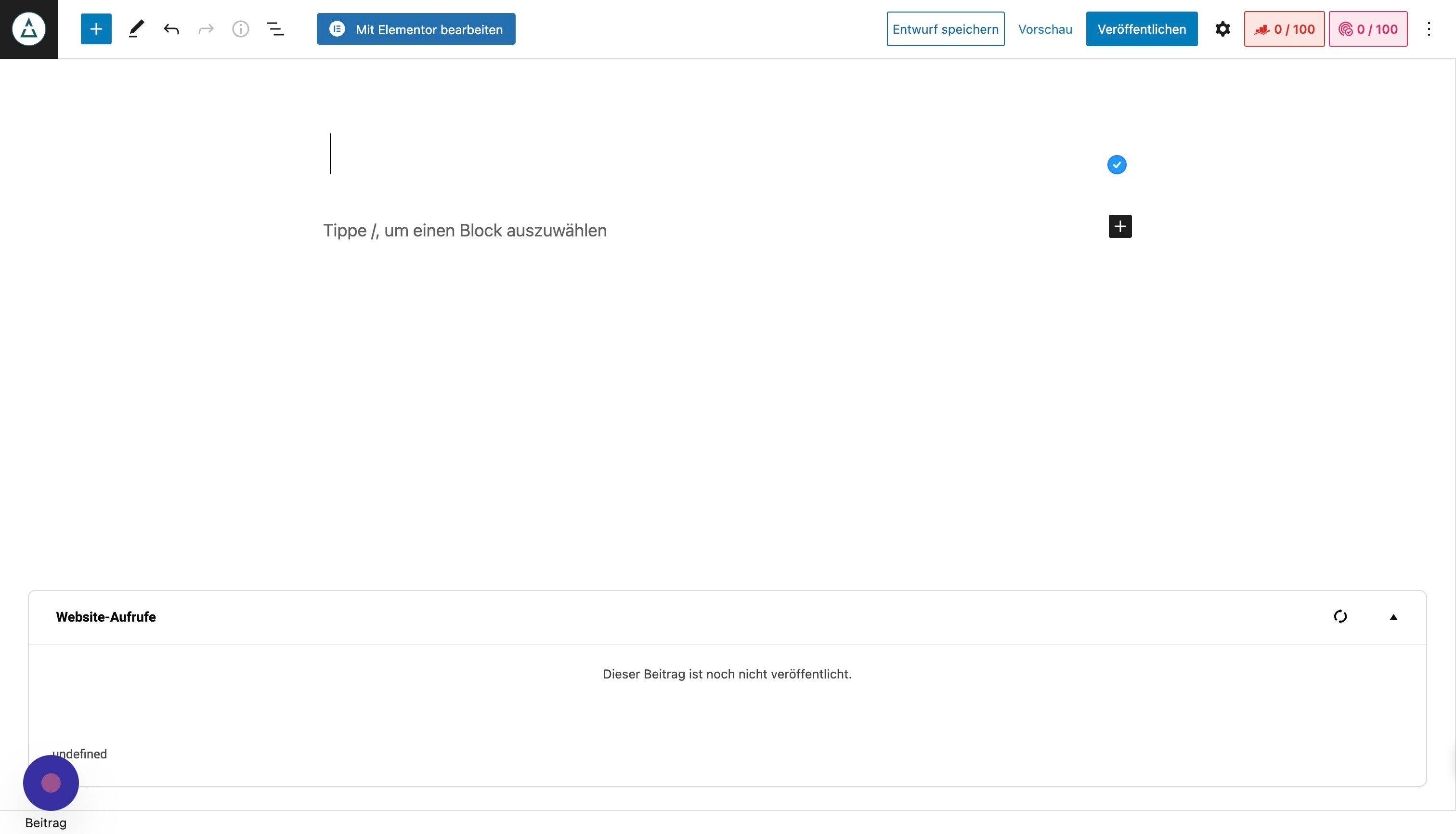 Screenshot of: Speichere unter "Entwurf speichern".
