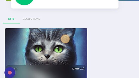 Screenshot of: Select the NFT you created