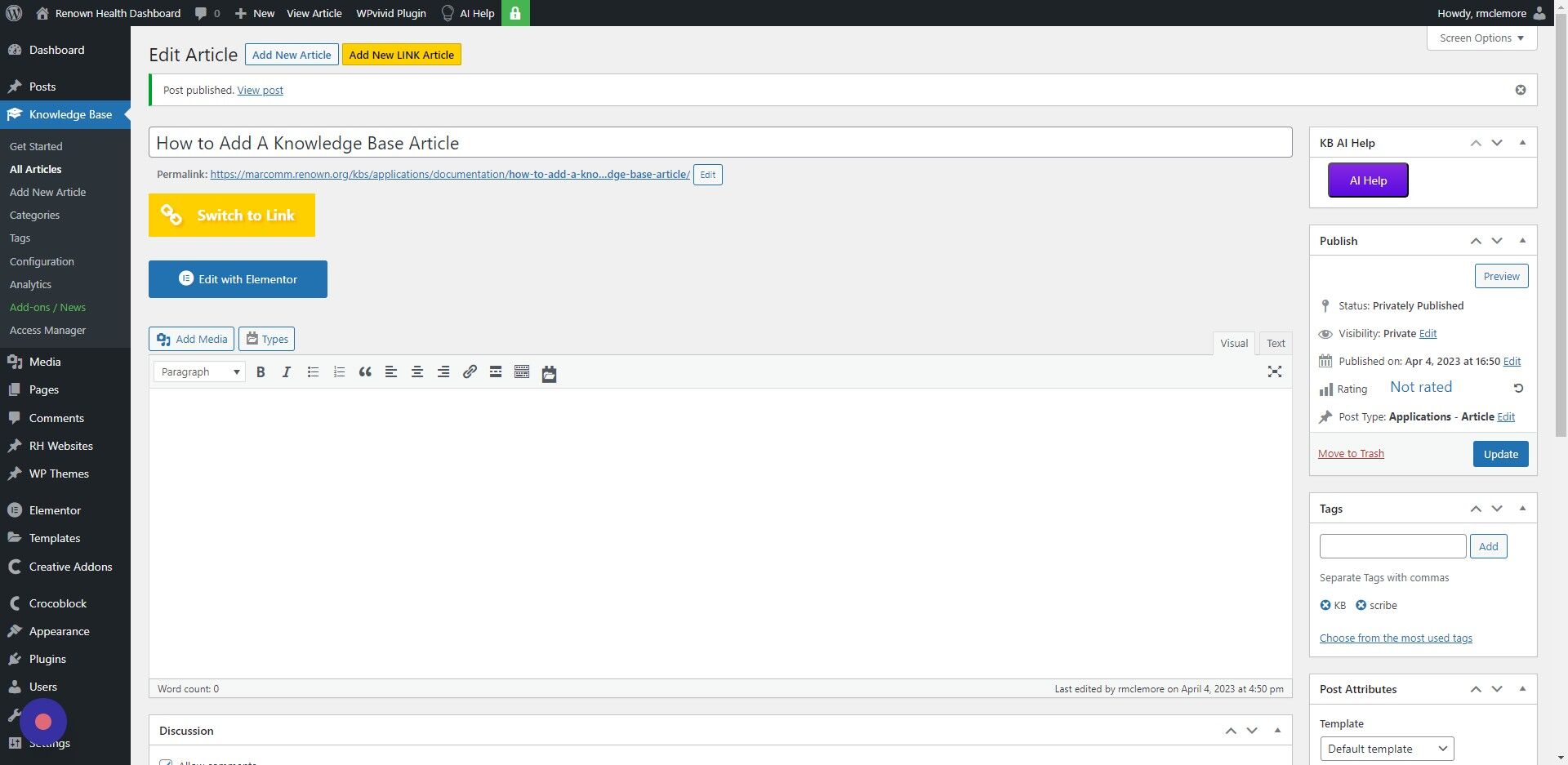 Screenshot of: Click "Text"