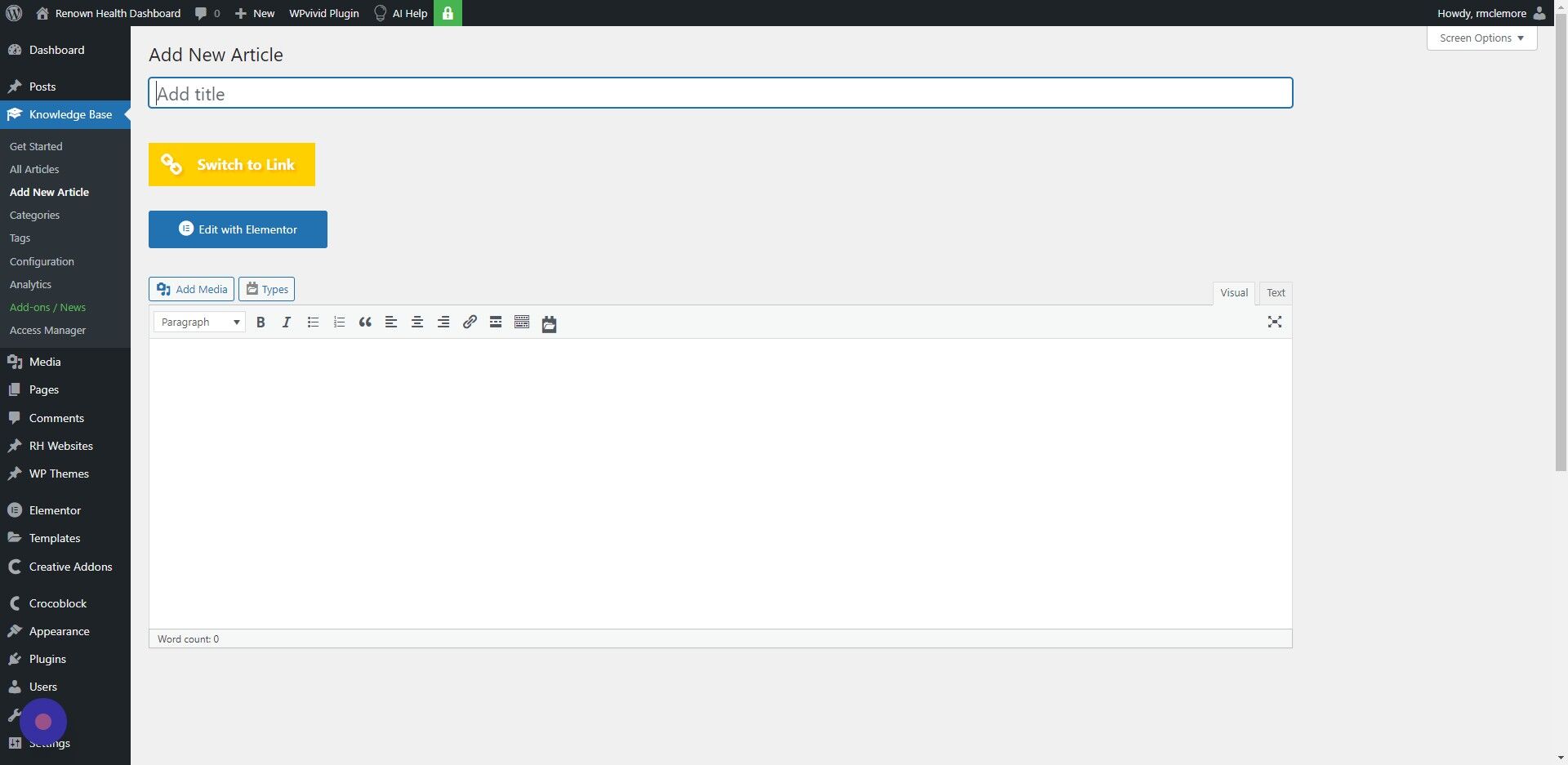 Screenshot of: Click the "Add title" field.