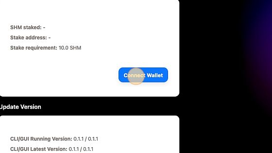Screenshot of: Click "Connect Wallet"