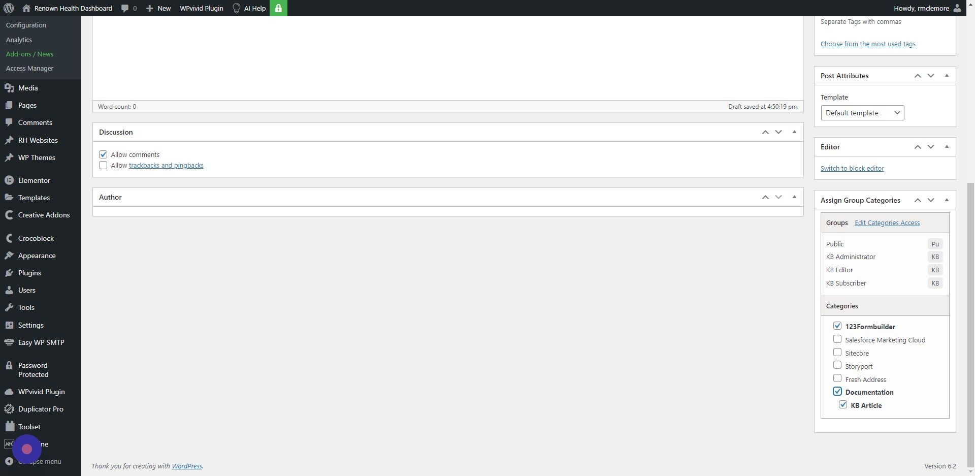 Screenshot of: Click the "123Formbuilder" field.