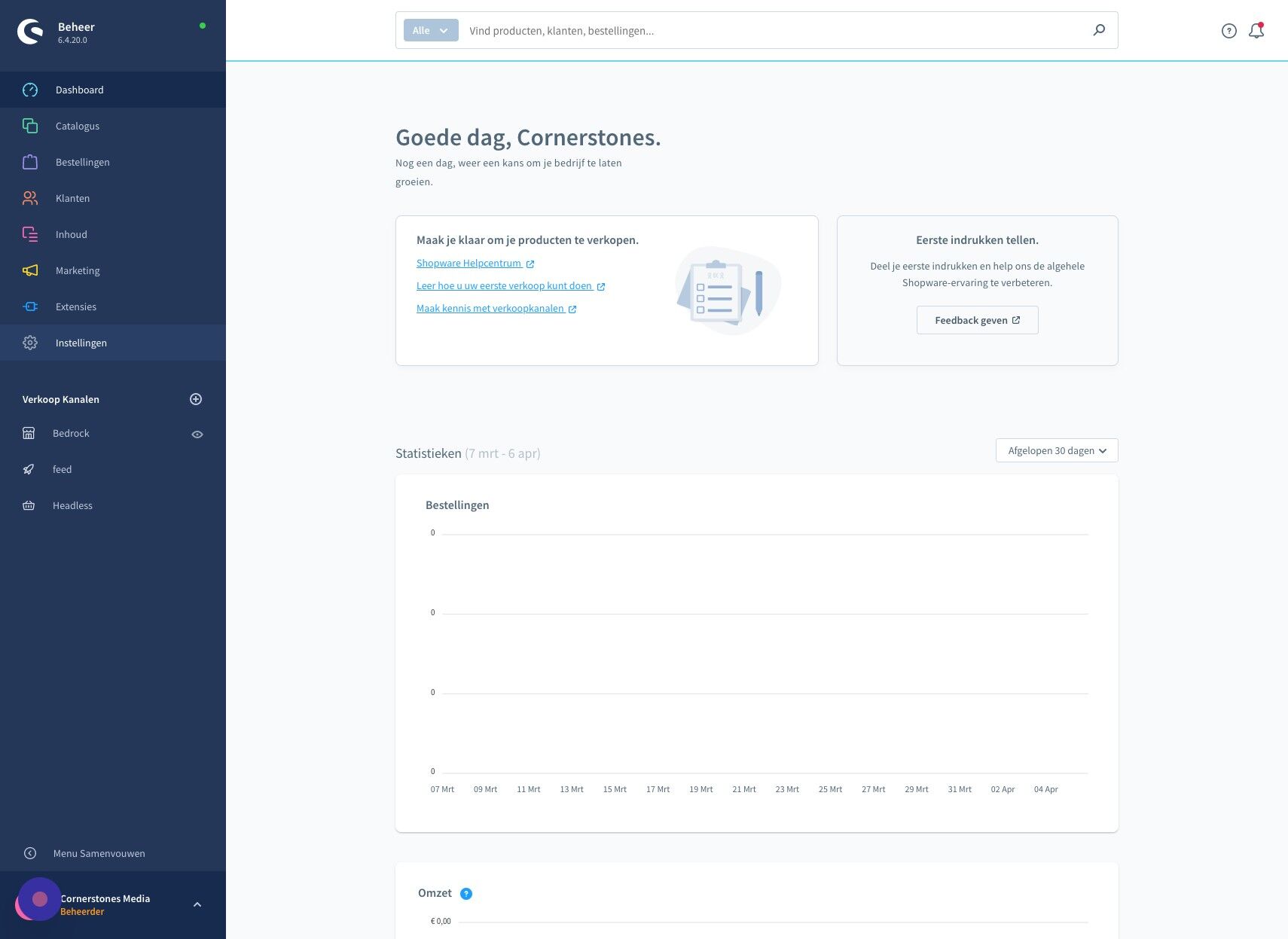 Screenshot of: Klik "Instellingen"