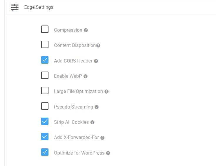 Screenshot of: Select the appropriate settings in 